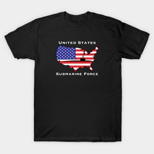 United States Submarine Force USA Flag T-Shirt